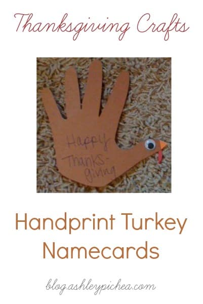 Thanksgiving Crafts: Handprint Turkey Placecards
