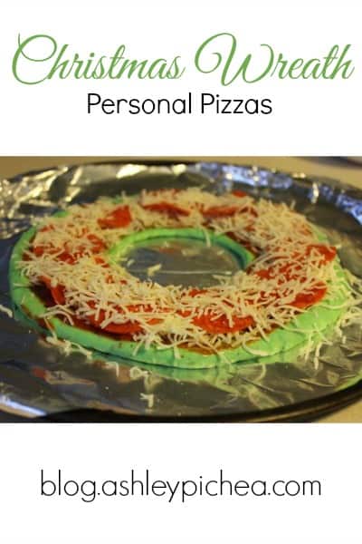 Christmas Wreath Personal Pizzas