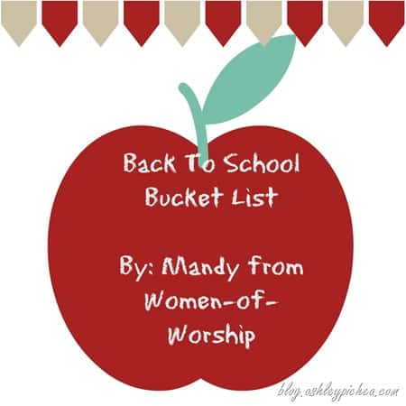 Back to School Bucket List