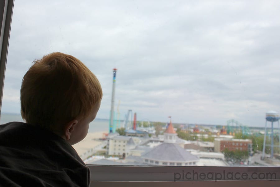 Tips for Enjoying a Cedar Point Staycation - view from 9th floor suite at Hotel Breakers