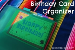 Birthday Card Organizer | tutorial with free printable at picheaplace.com