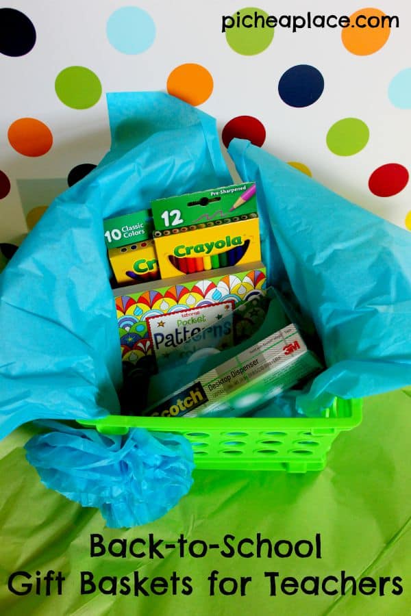 Back-to-School Gift Baskets for Teachers [with paper flower tutorial]