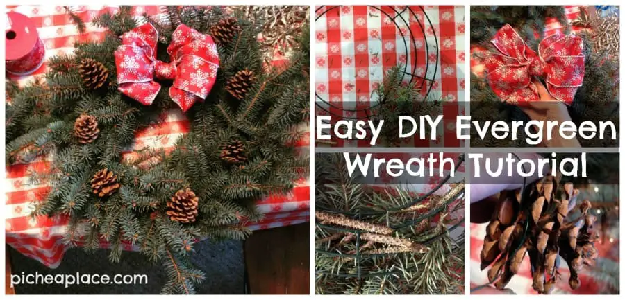Easy DIY Evergreen Wreath Tutorial