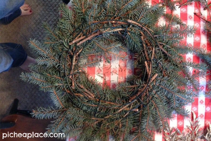 Easy DIY Evergreen Wreath Tutorial