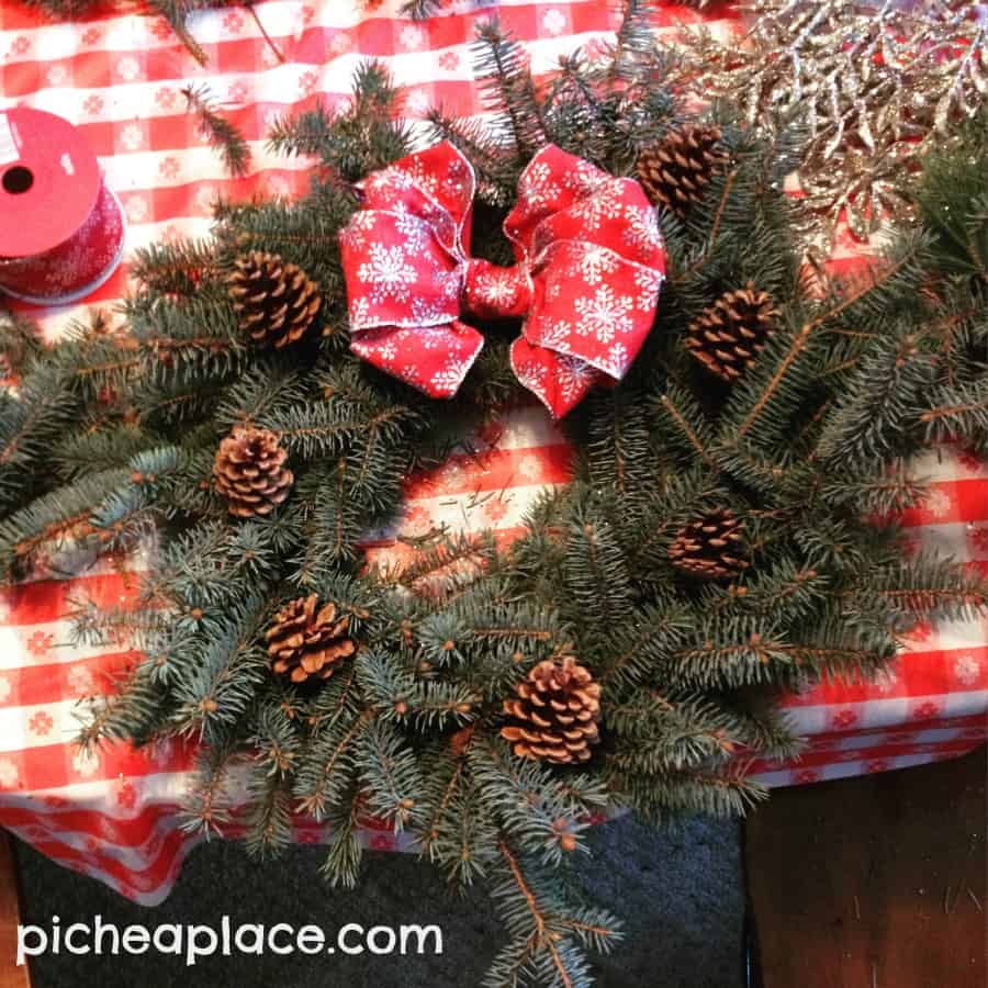 Easy DIY Evergreen Wreath Tutorial