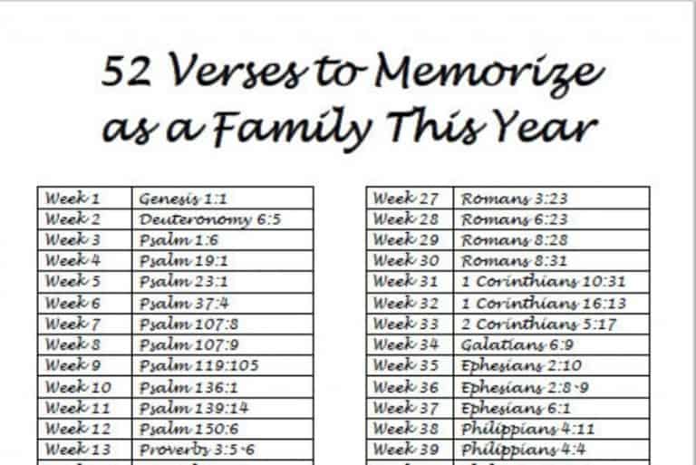52 Verses to Memorize Together as a Family This Year
