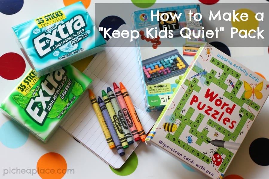 A simple tutorial for making a "keep kids quiet" pack to keep in your bag - something that you won't want to leave home without!