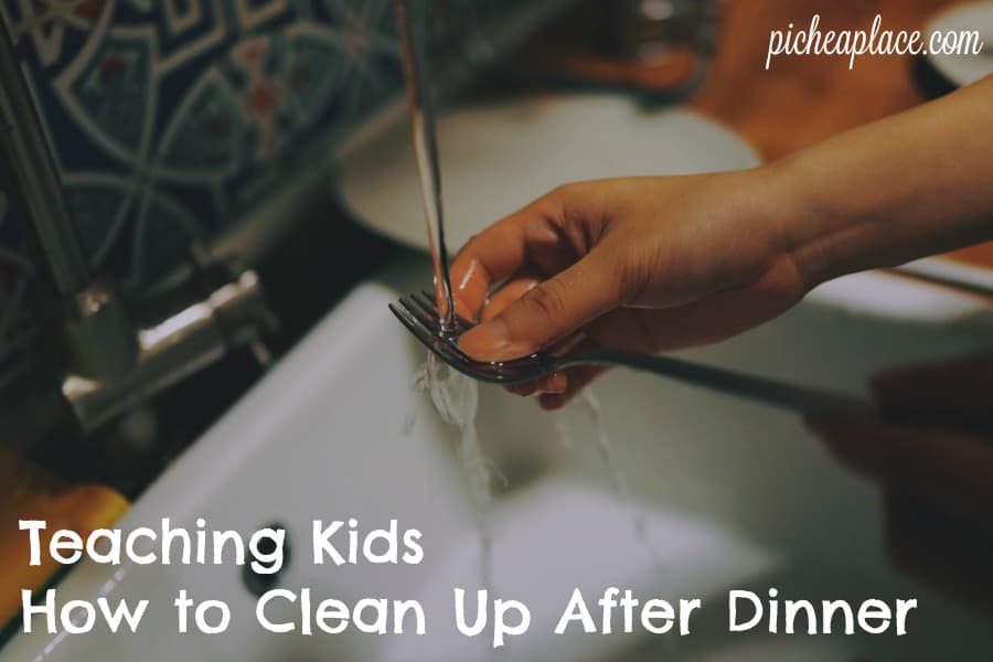 My kids were putting forth the effort, but the kitchen was still a mess... until I realized this one thing: Teaching Kids How to Clean Up After Dinner