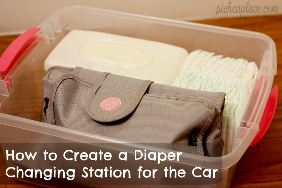 Moms on-the-go know the importance of being prepared for ANYTHING, and that includes diaper changes in the car. Check out this easy tutorial for putting together a diaper changing station for your car, and always be prepared!