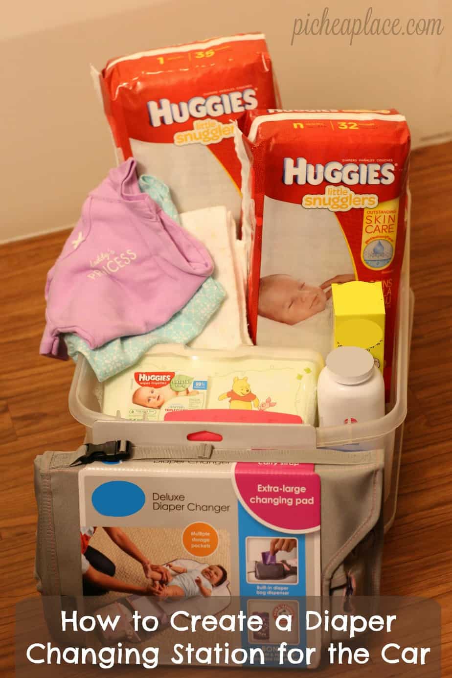 Moms on-the-go know the importance of being prepared for ANYTHING, and that includes diaper changes in the car. Check out this easy tutorial for putting together a diaper changing station for your car, and always be prepared!