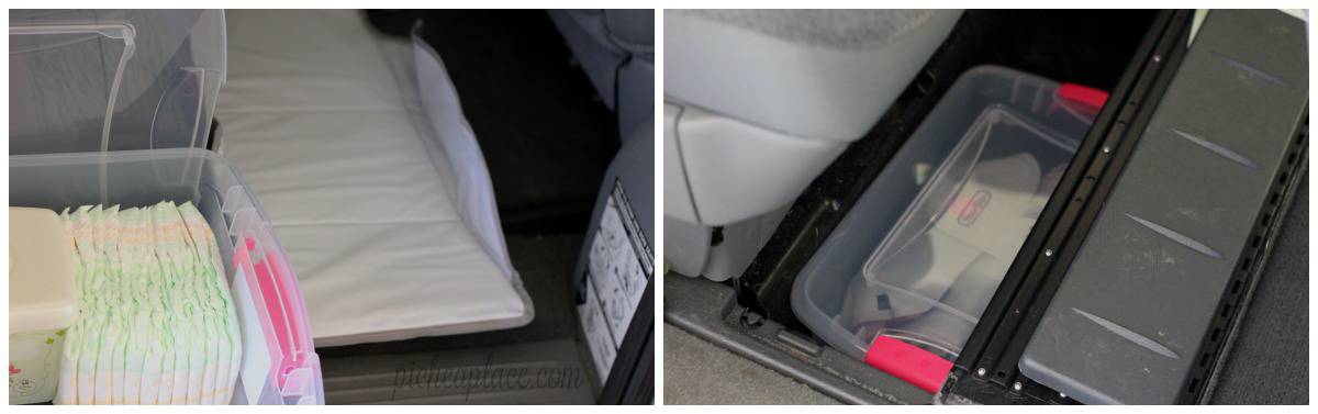 Moms on-the-go know the importance of being prepared for ANYTHING, and that includes diaper changes in the car. Check out this easy tutorial for putting together a diaper changing station for your car, and always be prepared!