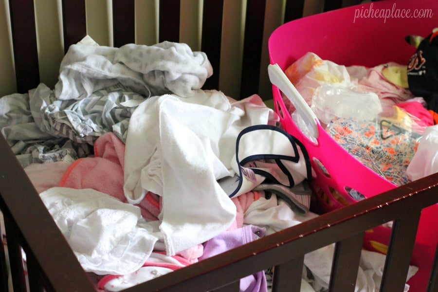 My Favorite Baby Laundry Soap + How to Organize Baby Laundry in Small Spaces