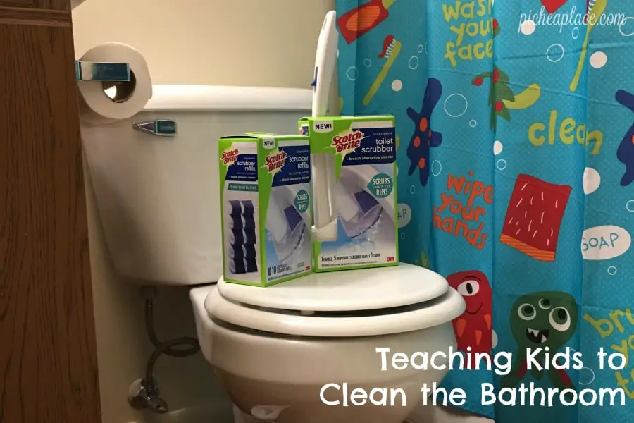 Teaching Kids to Clean the Bathroom + free printable