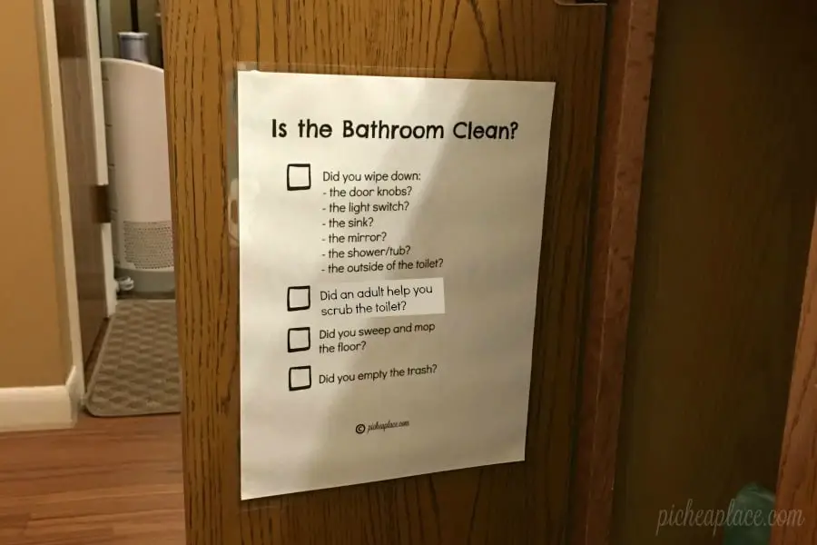Bathroom Chart For Kids