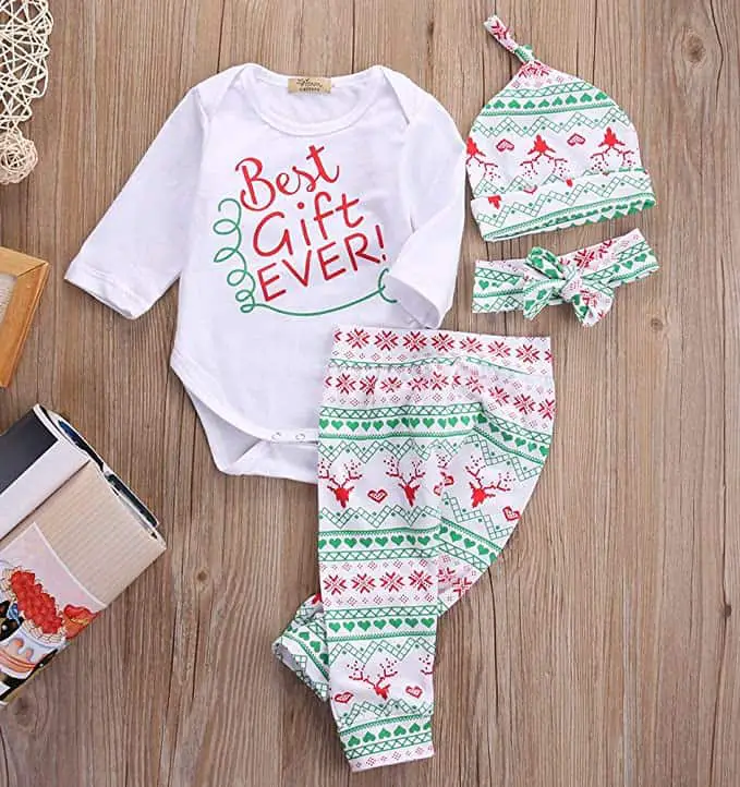 babys first christmas outfit