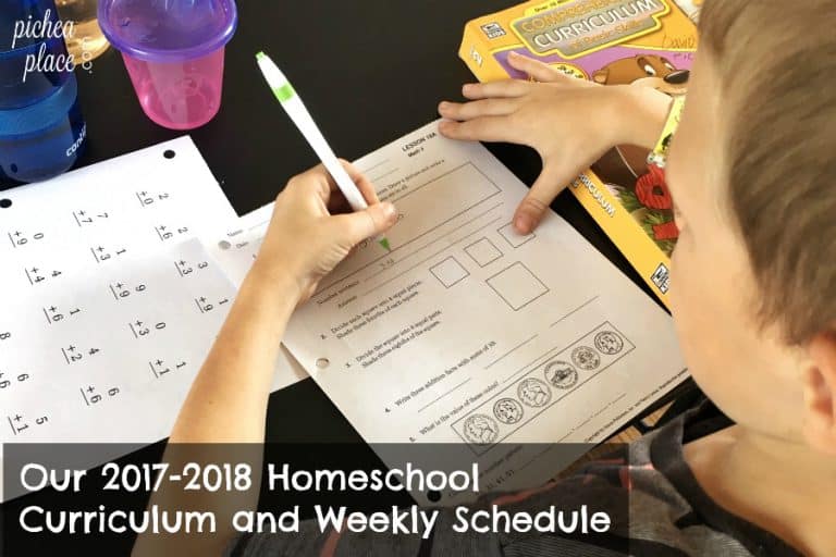 Our 2017-2018 Homeschool Curriculum and Schedule