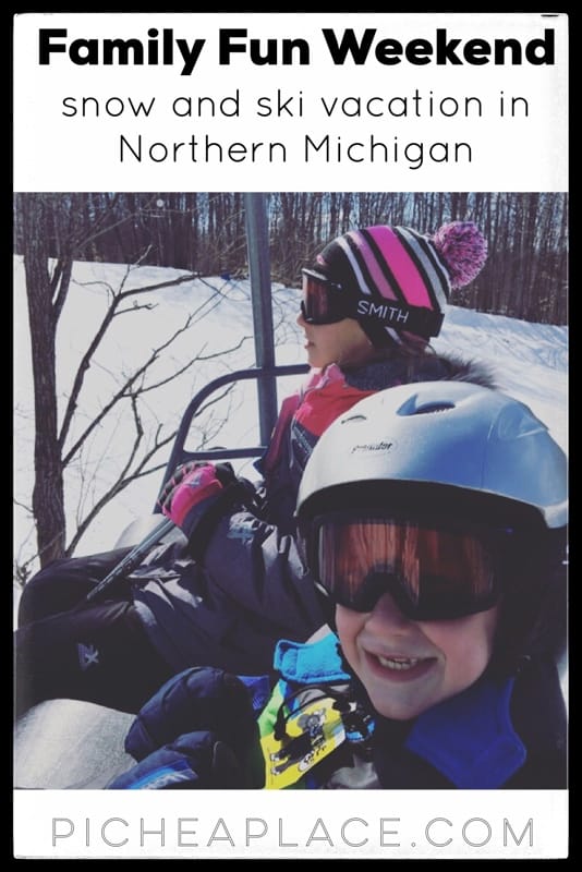 Getting away from the every day routine is important for busy families wanting to connect. We recently enjoyed a last minute family fun weekend in Northern Michigan, skiing and playing in the snow. It was a perfect mini family vacation that allowed us to disconnect from the world and connect as a family.