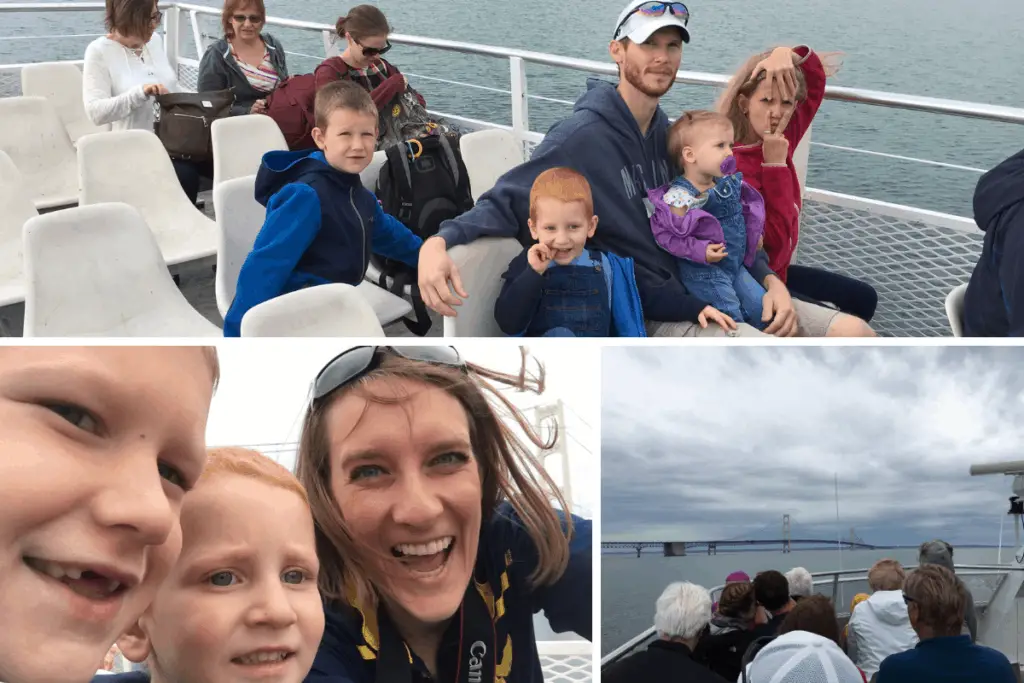taking kids to Mackinac Island on the ferry