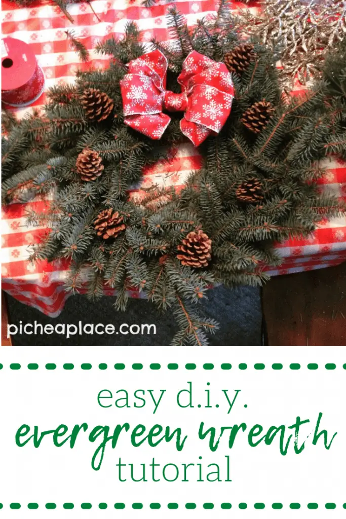 easy diy evergreen wreath tutorial