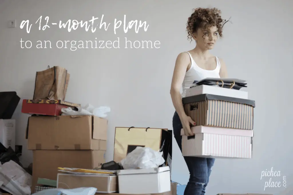 a 12-month plan for an organized home