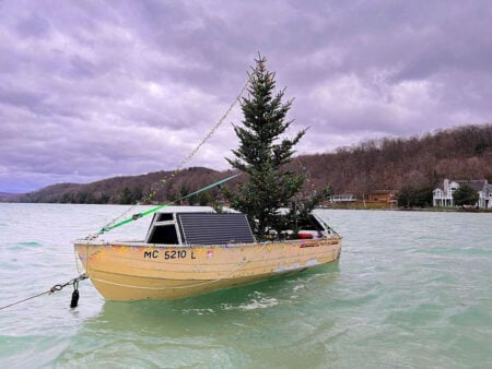 Have You Seen This Christmas Tree Boat in Northern Michigan?