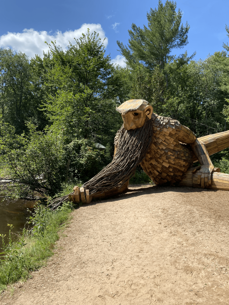 seeing Benny the Beard Fisher troll at Northland Outfitters