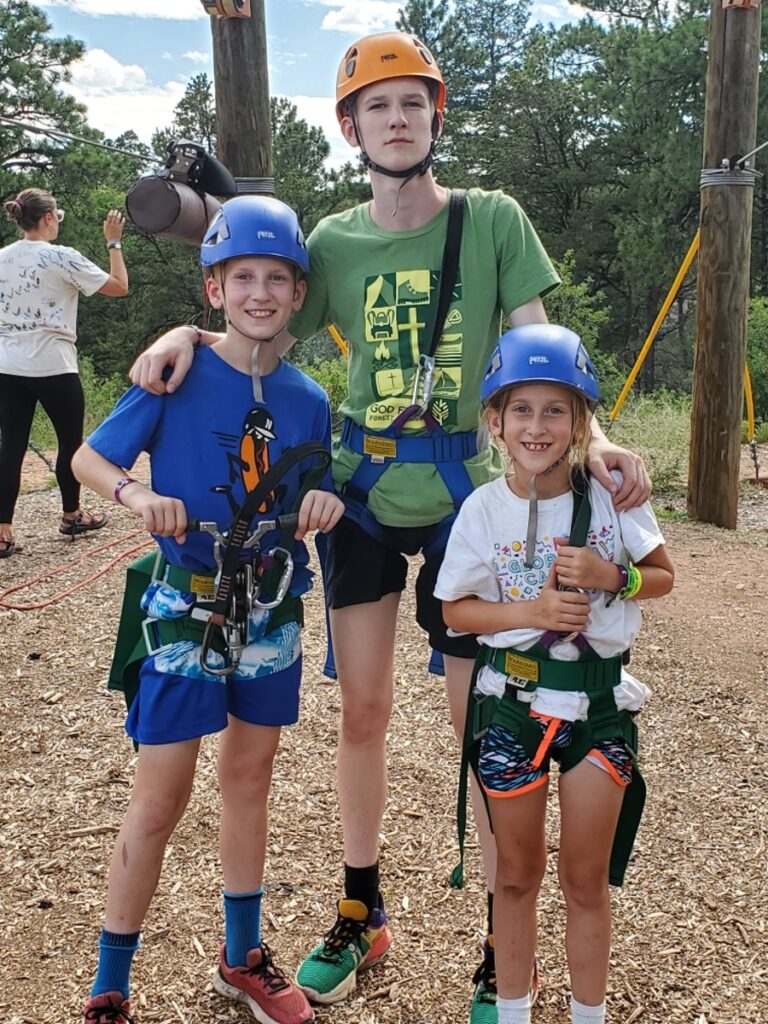 fly lines at Glorieta Adventure Camp in New Mexico